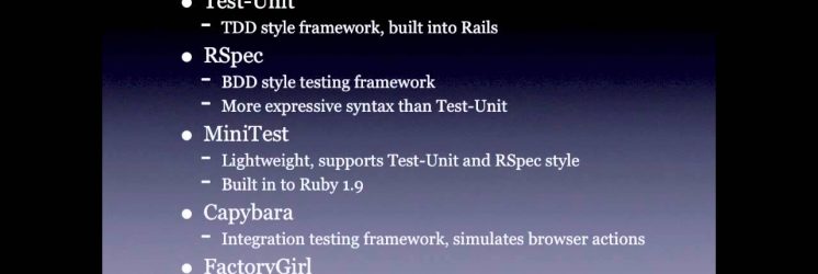 Getting Started with Ruby on Rails Testing