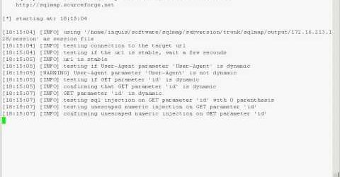 Testing SQL Injections with Sqlmap