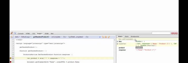 Using FireBug to Debug JavaScript